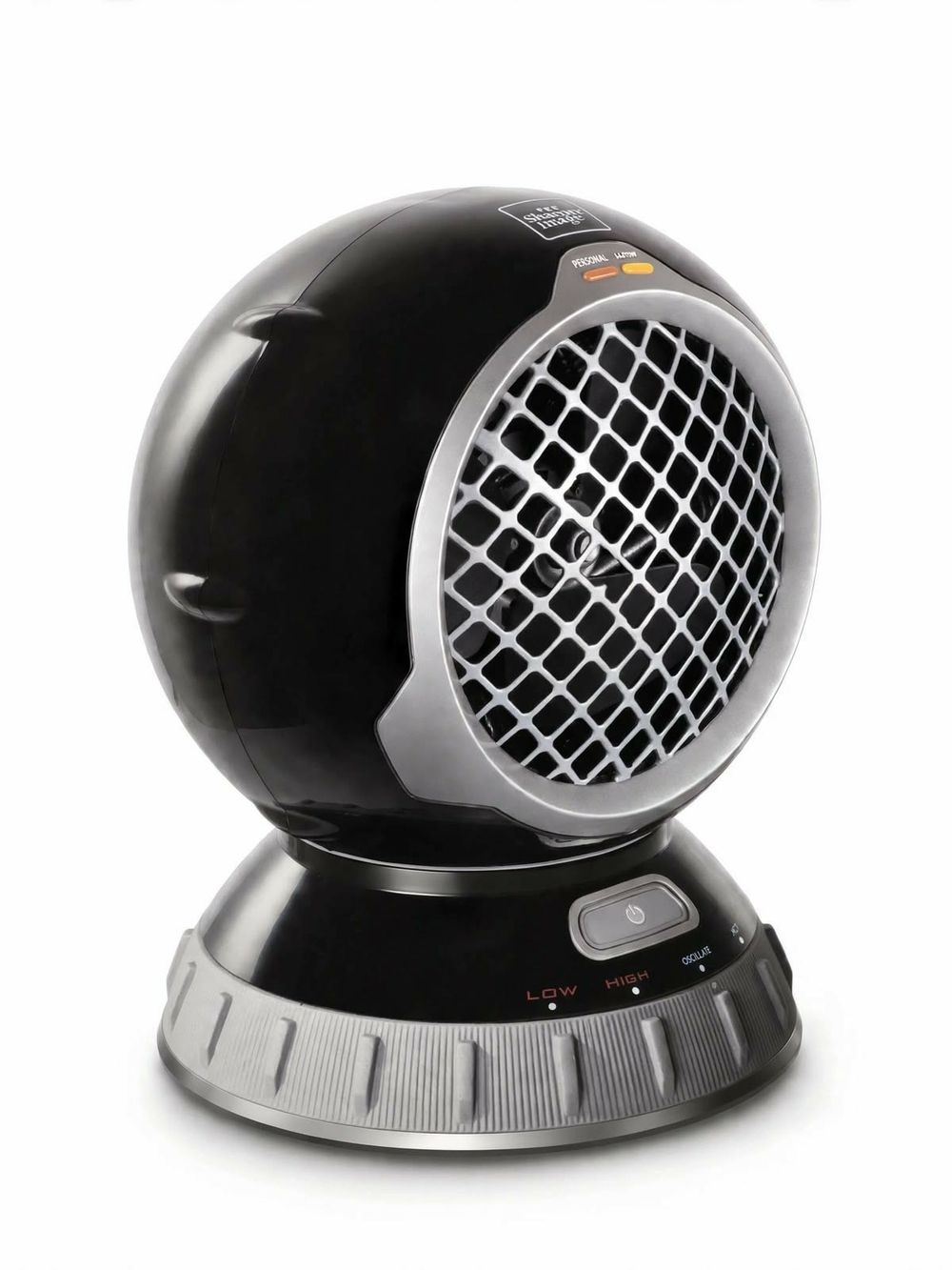 The Sharper Image Personal Tabletop Oscillating Heater Black EVSI-HTR25 NIB
